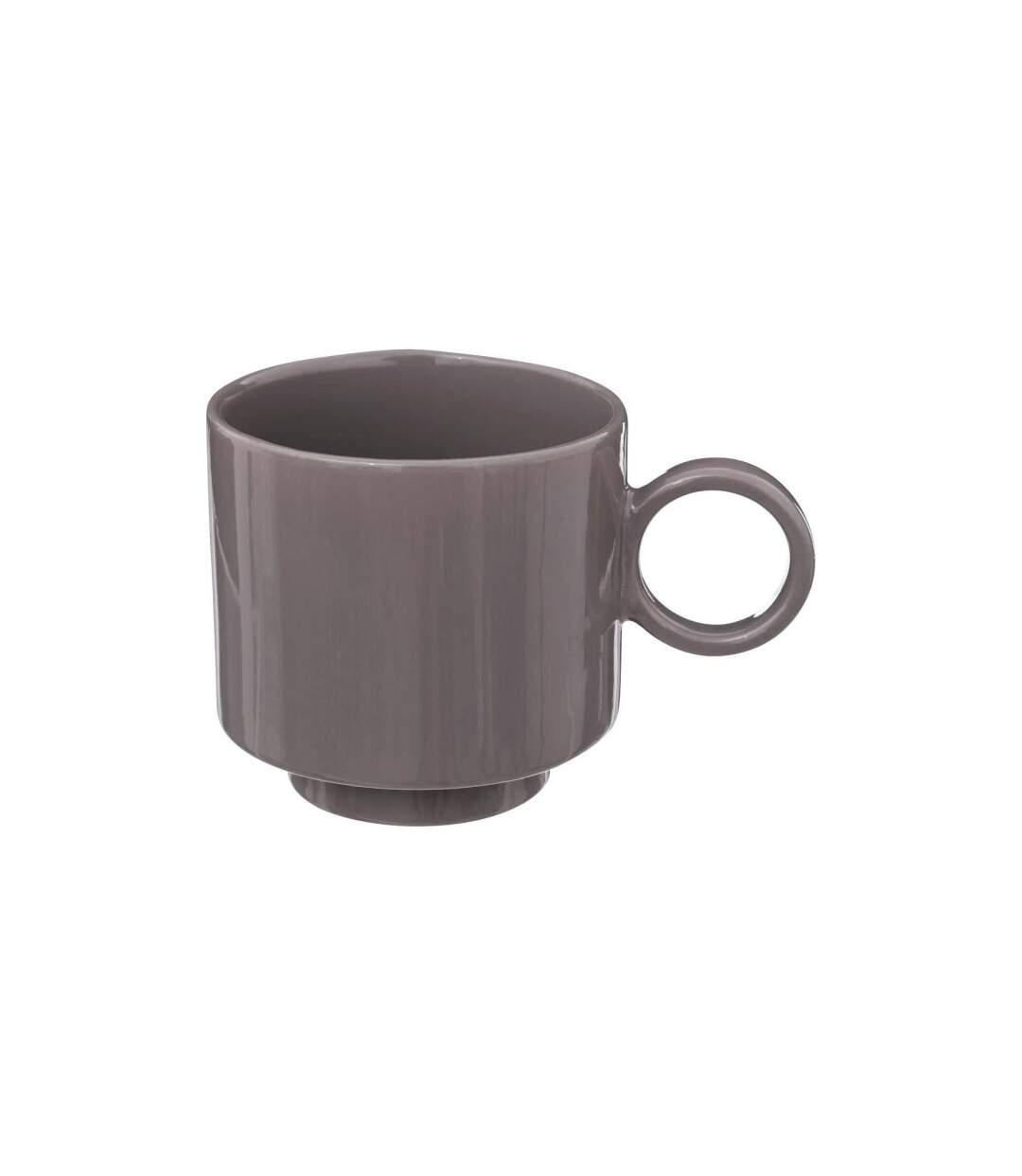 Lot de 6 Mugs en Céramique Anne 38cl Gris-2