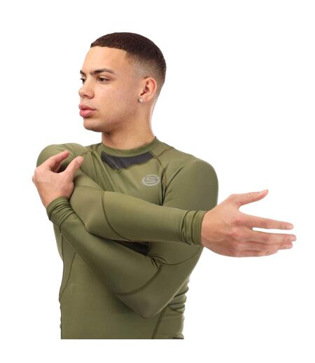 Mens Series-3 Long-sleeved Base Layer Top Khaki Green Skins