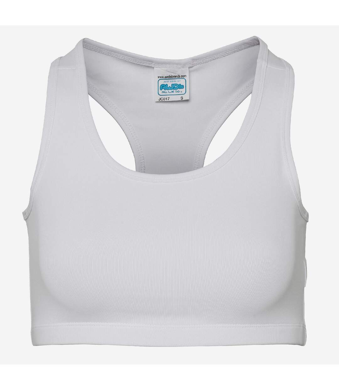 AWDis Just Cool Womens/Ladies Girlie Sports Crop Top (Arctic White)