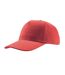 Atlantis Liberty Five Heavy Brush Cotton 5 Panel Cap (Red) - UTAB192