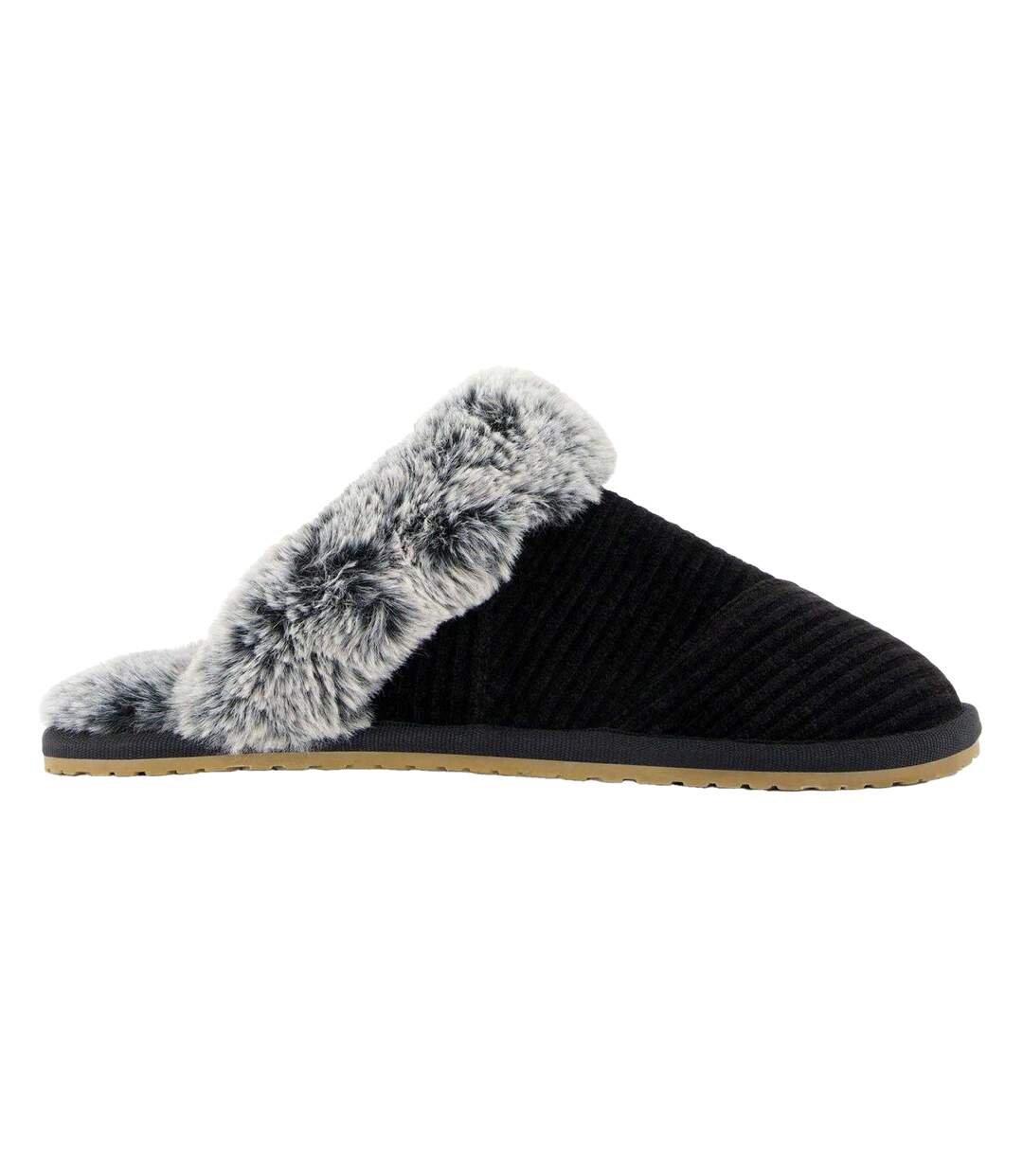 Womens/ladies Valerie Slippers Black Toms-3