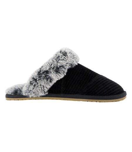 Womens/ladies Valerie Slippers Black Toms