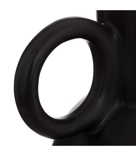 Vase Déco avec Anses Olme 22cm Noir