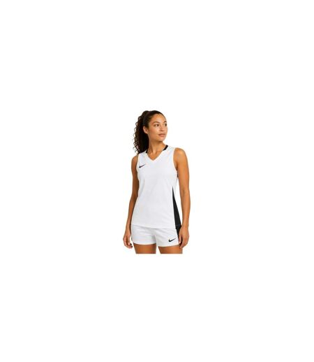 Maillot Sans Manches Motif/style Panneau Contrasté Femme Blanc Noir Nike