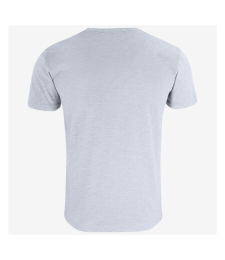 Mens slub fitted t-shirt white Clique