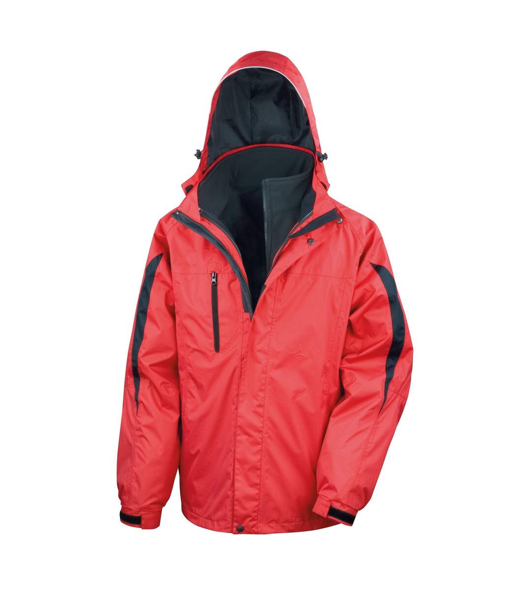 Veste softshell imperméable homme rouge/noir Result