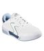 Mens Padel Leather Court Trainers White Blue Skechers-1