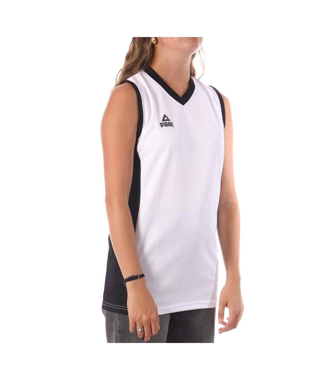 Maillot de basket blanc femme peak sport training-1
