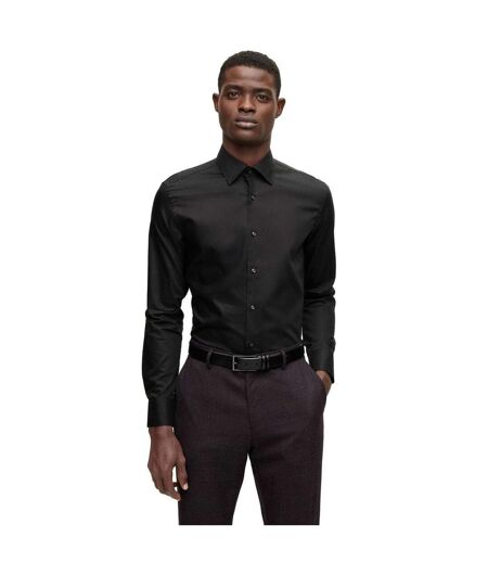 Chemise Manches Longues Homme Noir Boss