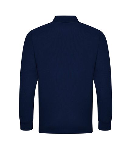 PRO RTX Mens Pro Piqué Long-Sleeved Polo Shirt (Navy)