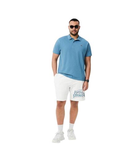 Mens Cotton Graphic Print Regular Shorts Cream Lacoste