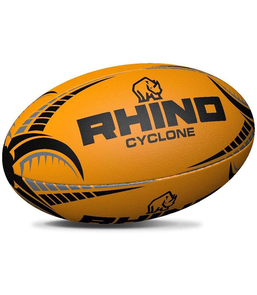 Ballon De Rugby Cyclone Taille 5 Orange Fluo Rhino-4