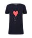 Womens/ladies filandra vii heart t-shirt navy Regatta