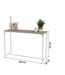 Console Casa Blanca en panneaux de particules et Métal - L.120 cm x H.79 cm - Beige et Blanc-2