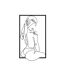 Décoration Murale Encadrée en Métal Muro Towel 70cm Noir-1