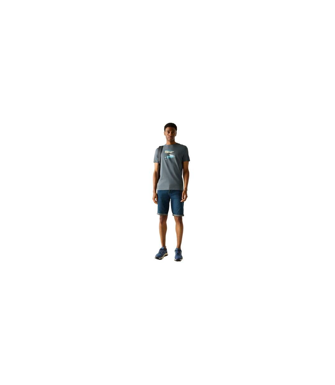 T-shirt Motif/style Graphique Breezed Homme Orage Foncé Regatta-1