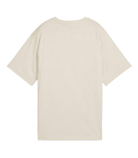 Womens/ladies Animal Print Logo T-shirt Beige Puma