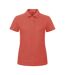 Polo Id.001 Femme Corail Pixel B&C-1