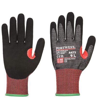 Unisex adult a672 cs f13 nitrile cut resistant gloves xxl black Portwest