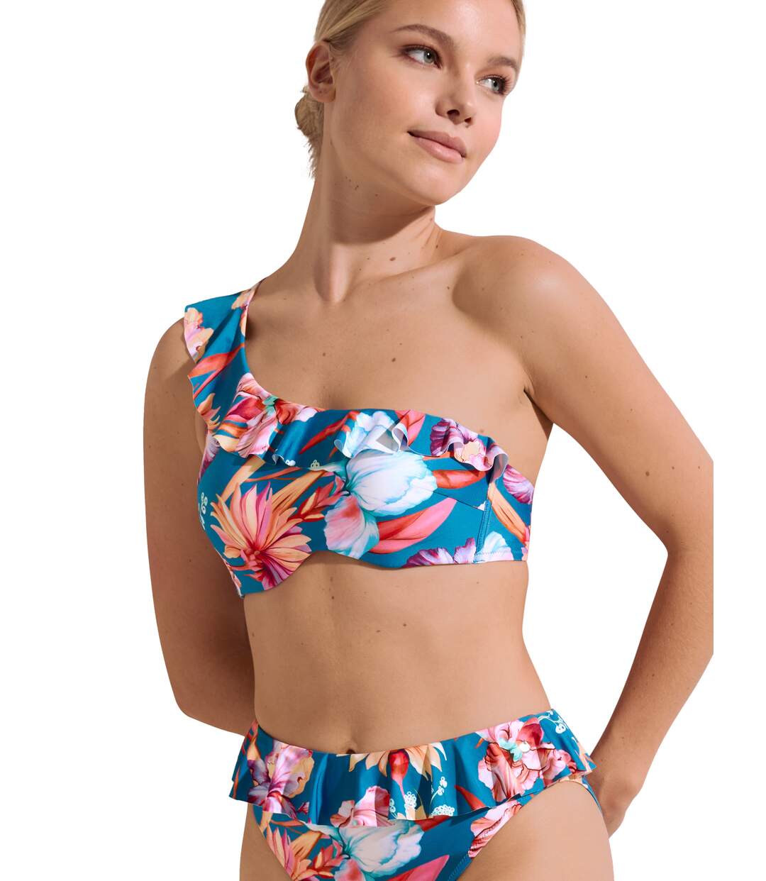 Haut maillot de bain asymétrique préformé Rimini Lisca-1