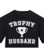 Mens Trophy Husband T-shirt Black AWD-3