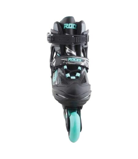 Patins À Roulettes Alignées Moody Tif Fille 30,5-34,5 Fr Noir Bleu Roces