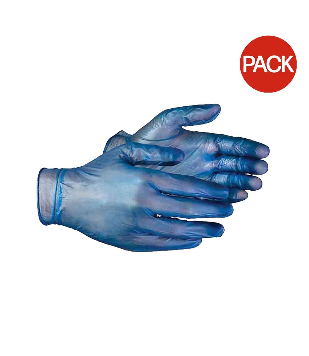 Pack of 10  Delight blue pd blue powdered vinyl gloves 0 m blue Aurelia-1