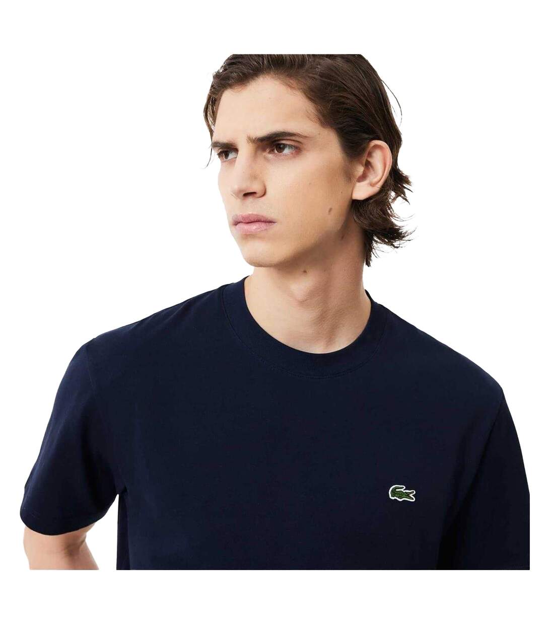 Mens Embroidered Logo T-shirt Navy Lacoste-4