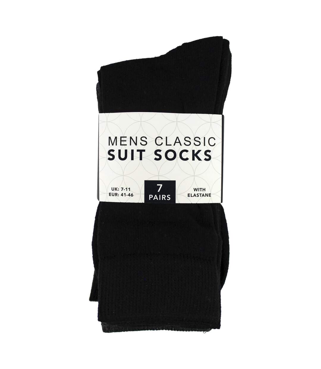 7 Pack Mens Classic Suit Socks - Soft Breathable Plain Dress Socks-2