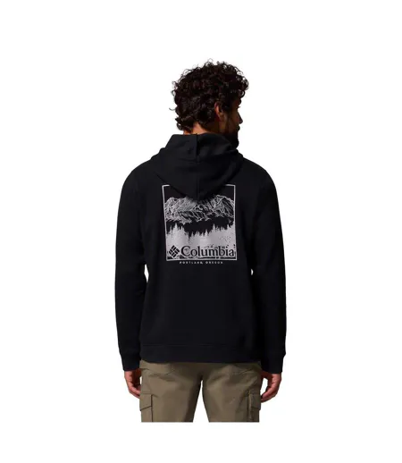 Sweat À Capuche Motif/style Imprimé Graphique Trek Homme Noir Columbia