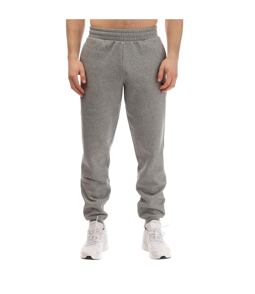 Mens Logo Cuffed Ankle Jogging Bottoms Grey Puma-1