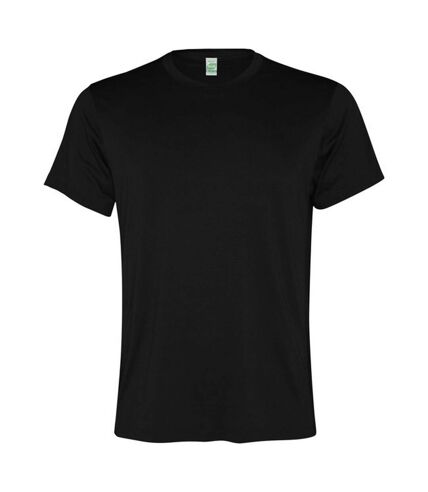 Mens slam short-sleeved sports t-shirt solid black Roly