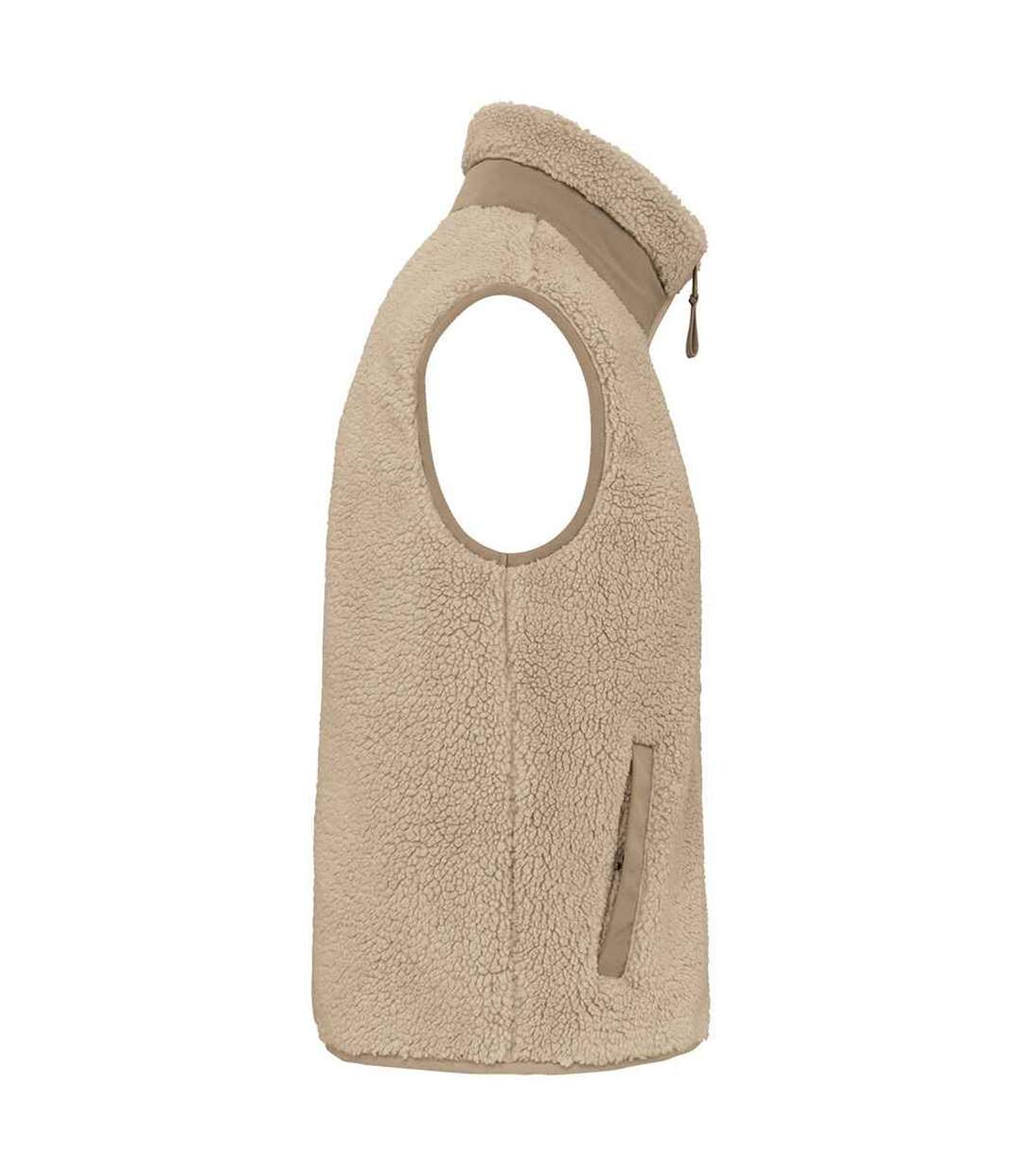 Unisex Adult Sherpa Body Warmer Wet Sand Driftwood Native Spirit-3