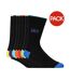 Pack of 7  Mens farrago socks  black/multicoloured Crosshatch-1