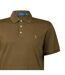 Mens Pima Cotton Slim Short-sleeved Polo Shirt Brown Ralph Lauren-3