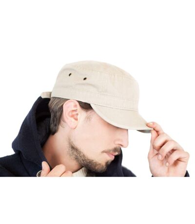 Atlantis Chino Cotton Urban Military Cap (Khaki) - UTAB227
