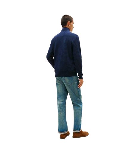 Mens Zip Neck Regular Jumper Dark Navy Tommy Hilfiger