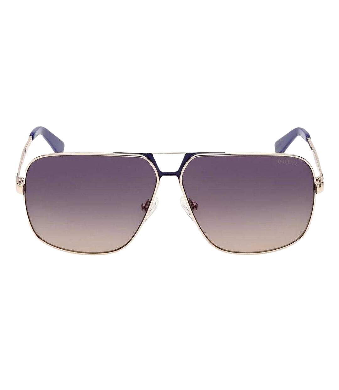 Lunettes De Soleil Motif/style Dégradé Homme Taille Unique Bleu Jaune Or Guess-1