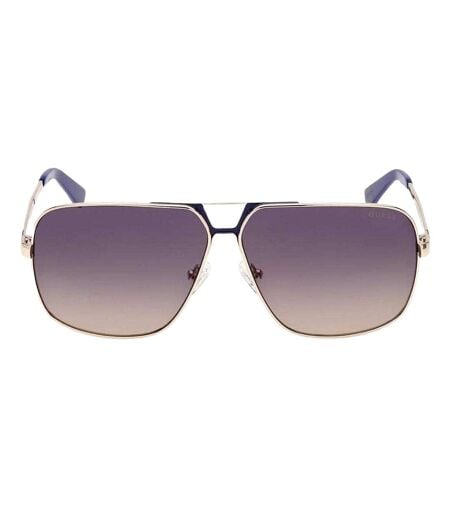 Lunettes De Soleil Motif/style Dégradé Homme Taille Unique Bleu Jaune Or Guess