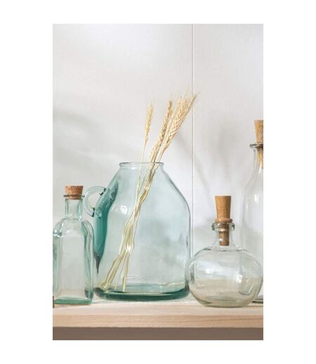 Vase Cylindrique Design Anse 25cm Transparent