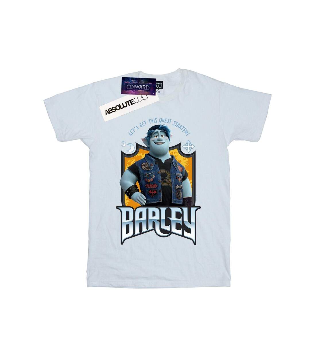 Disney Womens/Ladies Onward Barley Pose Cotton Boyfriend T-Shirt (Blanc) - UTBI42429-1
