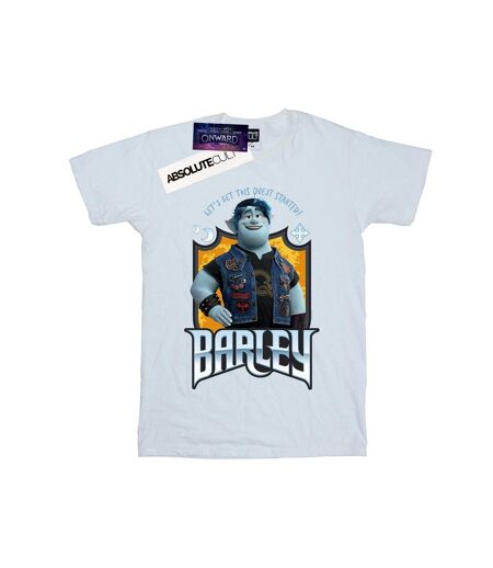Disney Womens/Ladies Onward Barley Pose Cotton Boyfriend T-Shirt (Blanc) - UTBI42429