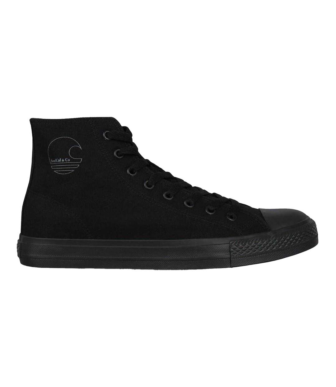 Mens Logo Canvas High Top Trainers Black SoulCal-1