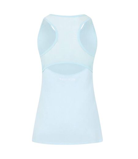Womens/ladies Spirit Scoop Neck Tank Top Blue Head