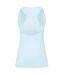 Womens/ladies Spirit Scoop Neck Tank Top Blue Head-2