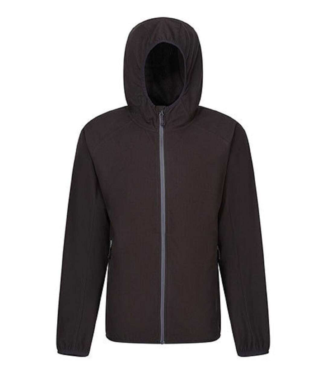 Veste polaire à capuche - Homme - TRF690 - noir et gris