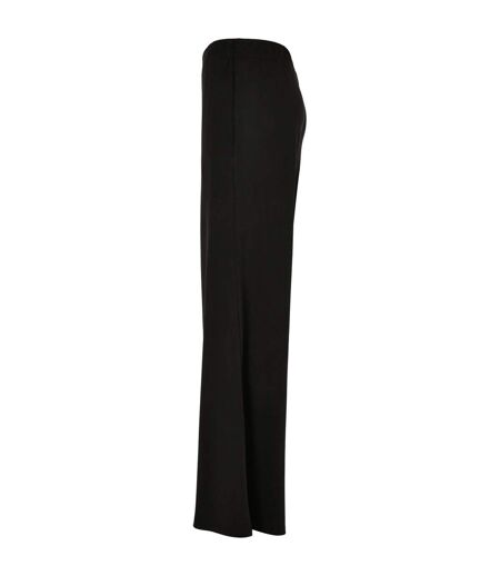 Womens/ladies Modal Wide Leg Yoga Pants Black Urban Classics