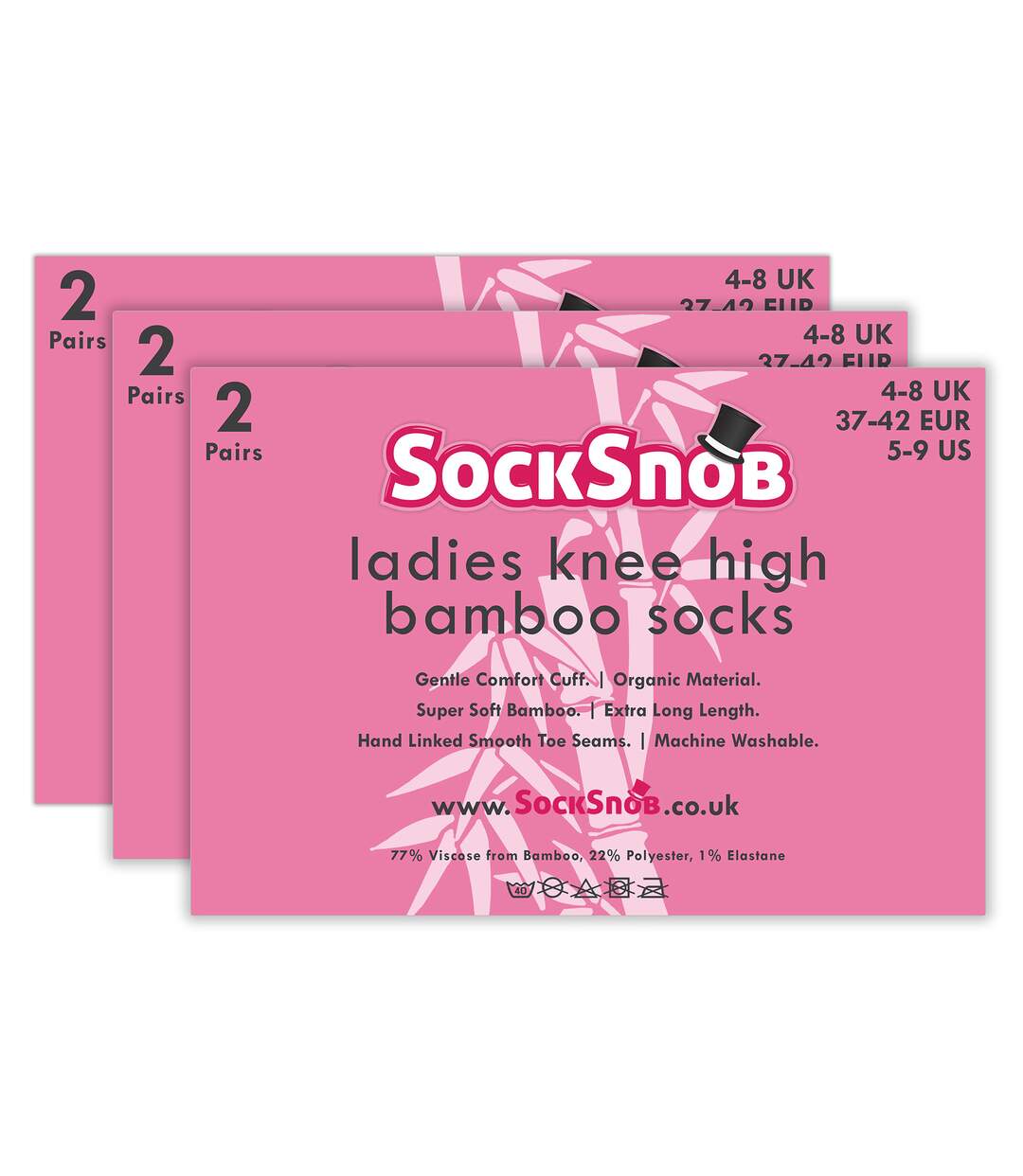 Sock Snob - 6 Paires Femme Chaussettes Hautes Bambou Longues Rembourré-2