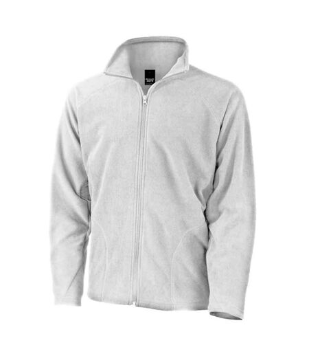 Mens microfleece jacket white Result Core