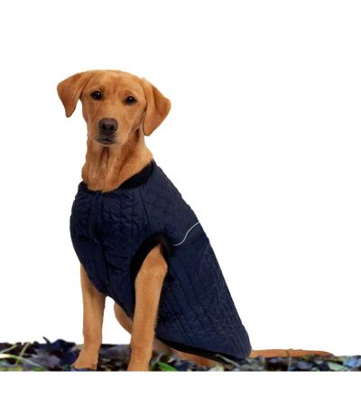 Weatherbeeta Puffer Dog Coat (25cm) (Navy) - UTWB744